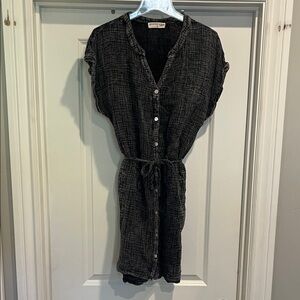 Gauze Button-Down Dress